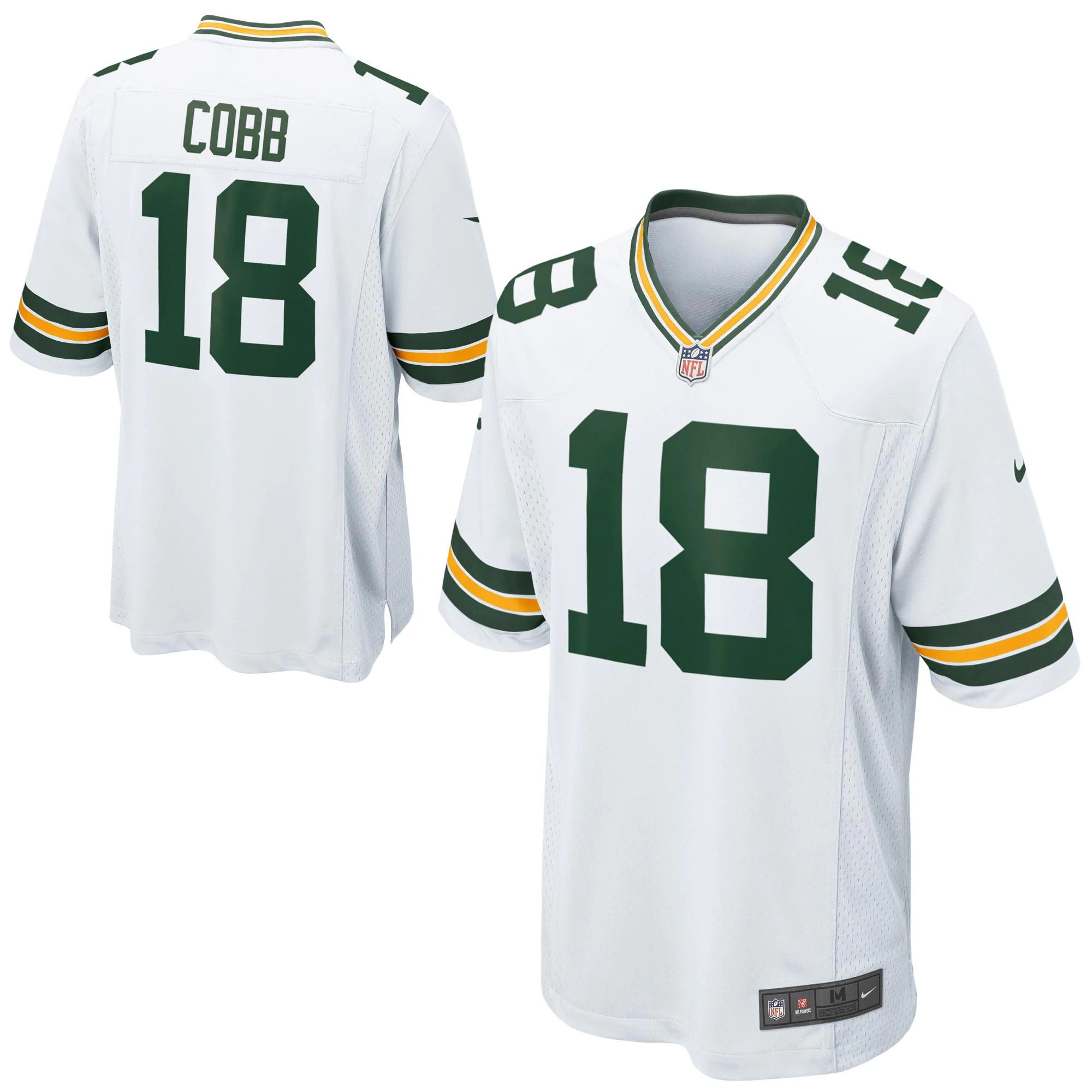 Men Green Bay Packers #18 Randall Cobb Nike White Game NFL Jersey